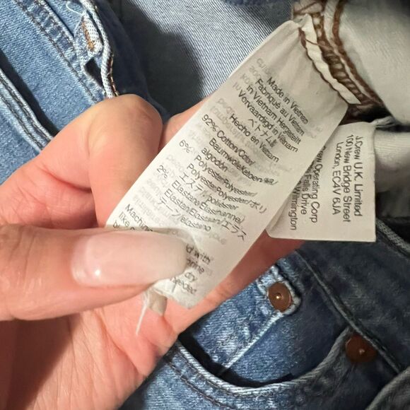 Madewell Cali Demi Boot Jeans Size 23 Blue Cropped Mid-Rise Stretch Boho Hippie - Picture 5 of 8